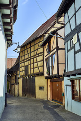 Fototapeta na wymiar Medieval buildings in Colmar