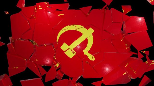 Communist communism flag russia ussr soviet cold war socialist hammer sickle 4k