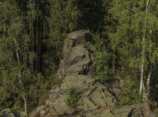 Fototapeta premium Rock near Kraslice town in middle of summer