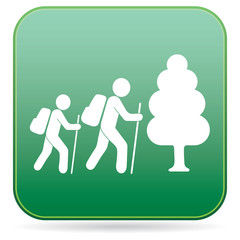 Hiking icon illustration