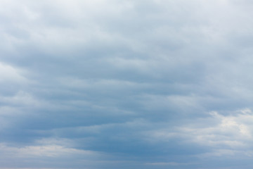 Sky with blue and grey clouds