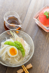 素麺 出し汁トマト 