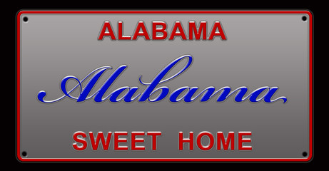 Alabama License Plate illustration