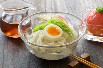 素麺 出し汁トマト 