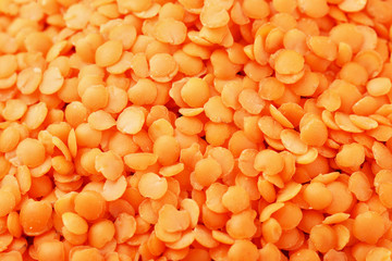 Red lentils background