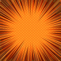 Fototapeta premium Comic page orange explosive background