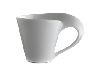 White tea cup isolated on white background