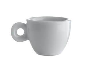 White tea cup isolated on white background