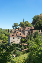 Fototapeta na wymiar View of the medieval village of Saint Cirq Lapopie