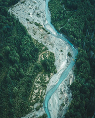 Aerial View of Forest and River