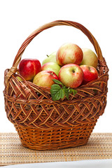 Apples in a wicker basket