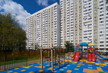 Fototapeta na wymiar Playground in Moscow