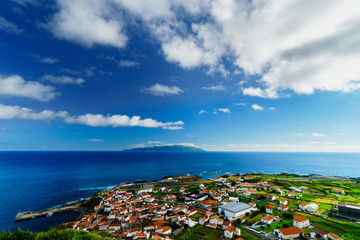 Fototapeta premium Village and a Remote Island