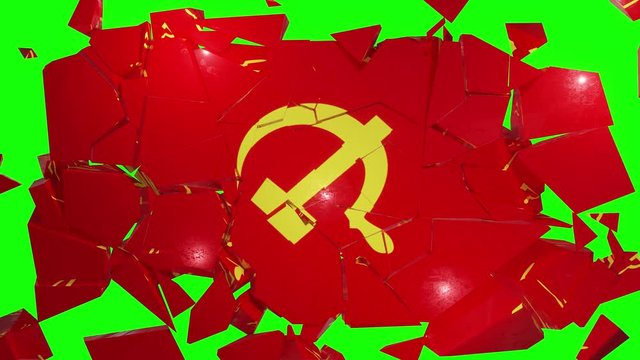 Communist communism flag russia ussr soviet cold war socialist hammer sickle 4k