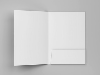 Blank paper folder mockup