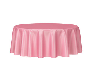 Blank round tablecloth