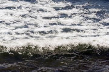 High angle view of Pacific ocean, splash, wave and water for backgrounds or wallpapers 