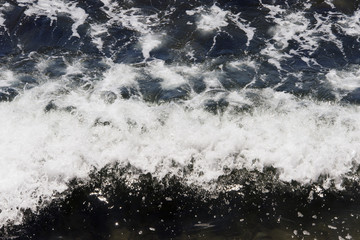 High angle view of Pacific ocean, splash, wave and water for backgrounds or wallpapers 