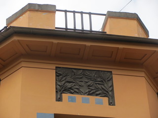 Fragment of the facade of a beautiful building