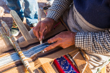 Craftsman weaving