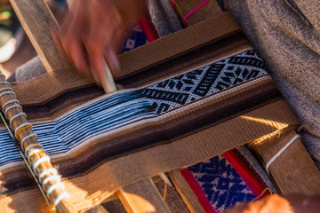 Craftsman weaving