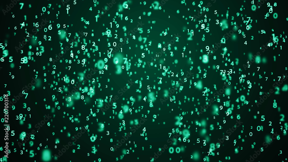 Leinwandbilder Data visualization. Big data. Digital background. Information code. 4k rendering.