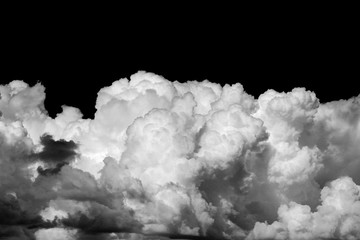 Clouds on black