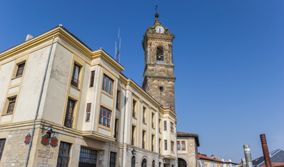 Obraz premium Tower of the San Vicente church in Vitoria Gasteiz, Spain