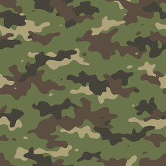 Camouflage seamless pattern. Trendy style camo, repeat print. Vector illustration.