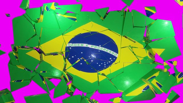 Brazilian flag collapse brazil 4k