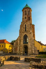 View of Mary Magdalene Church in the Castle District of Buda, Budapest in Hungary