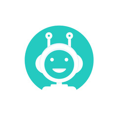 Chat bot icon background. Virtual assistant for website. Chat bot concept for customer service. Vector.