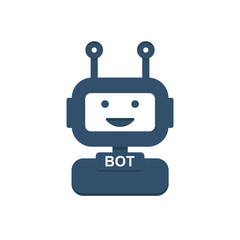 Chat bot icon background. Virtual assistant for website. Chat bot concept for customer service. Vector.