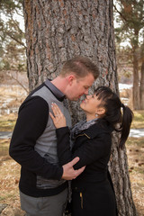 Engagement photo of cute couple 