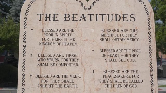 Church Beatitudes Tilt Down 4k