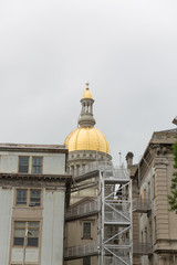 Fototapeta na wymiar New Jersey State House Dome Scaffolding