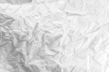 A white crumpled paper texture.
