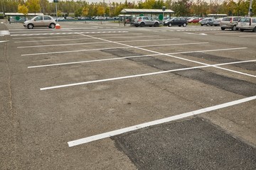Carpark with empty spots