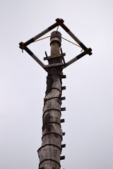 Obraz premium close up of pole for dance of the flyers in Puebla Mexico