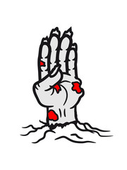 boden grab auferstehen hand arm abgetrennt zombie tot gestorben biohazard infektion apokalypse comic cartoon clipart untoter wandelnde leiche horror halloween