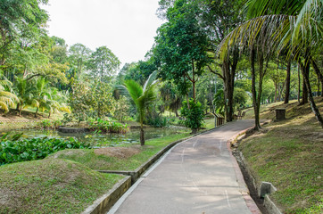 Fototapeta premium Lake Gardens also known as Kuala Lumpur Perdana Botanical Gardens, it is Kuala Lumpur's first large-scale recreational park.