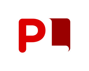 red initial typography alphabet font typeset logotype image vector icon