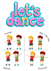 Children with different dance move