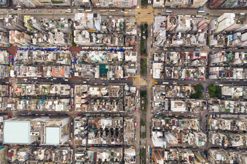 Aerial view of Hong Kong building