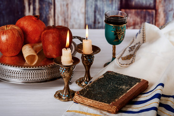 Rosh hashanah jewish New Year holiday concept.