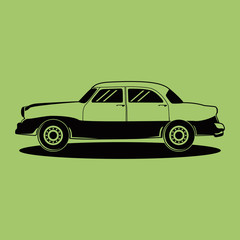 retro classic car vector illustration