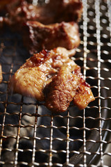 Grilling Korean marinated pork 