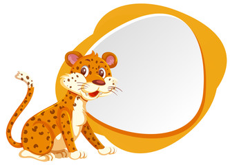 A leopard banner on white background