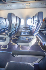 Thai Lion Air: August 28, 2018, airplane window overlooking the sky, mountains, nature, beautiful scenery, seen from the air. (Travel from Don Muang - Krabi) Thailand.