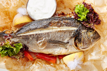 Dorado Baked with Tomato Salsa